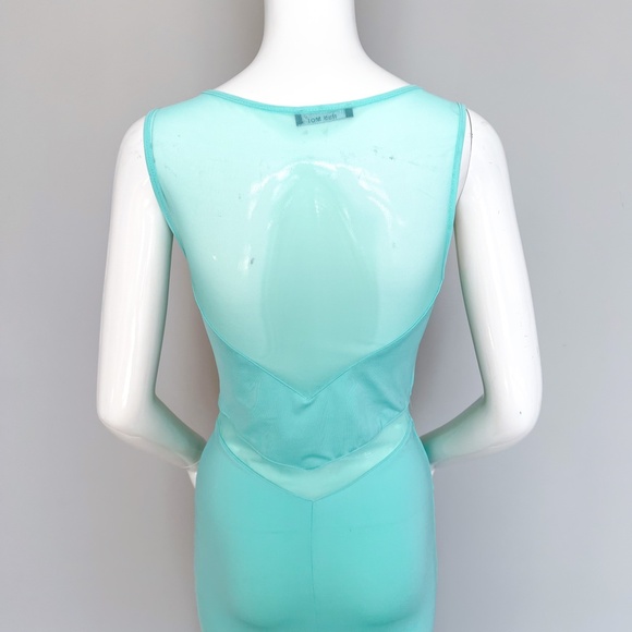 NWOT MISS MOI Sexy Evening Prom Wedding Party Gown Mint Dress Crystals Mesh S - Picture 6 of 15